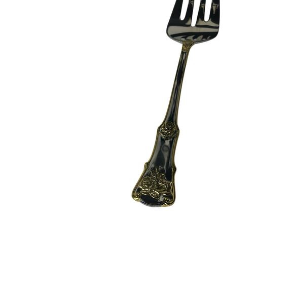 Royal Albert Old Country Roses Salad Serving Set Spoon and Fork Stainless Steel - Picture 8 of 11